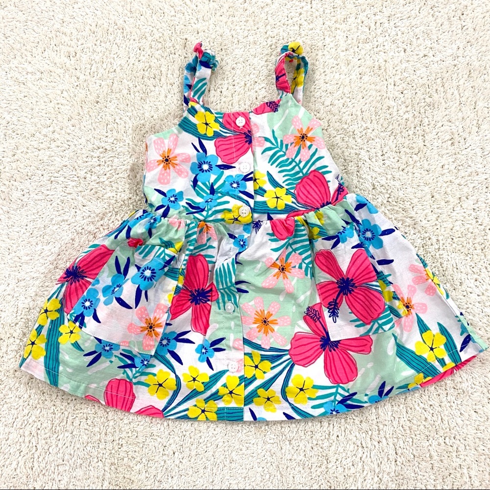 EUC Cat & Jack Floral Dress sz 12 months 💐🌸